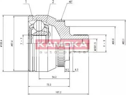 Kamoka 7051 - Каре комплект, полуоска vvparts.bg