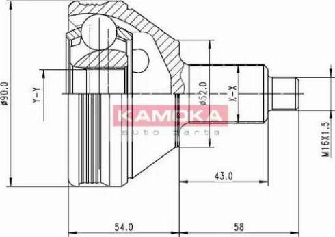 Kamoka 7086 - Каре комплект, полуоска vvparts.bg