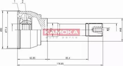 Kamoka 7142 - Каре комплект, полуоска vvparts.bg