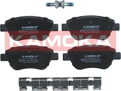 Kamoka JQ101064 - Комплект спирачно феродо, дискови спирачки vvparts.bg