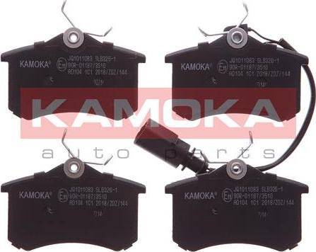 Kamoka JQ1011083 - Комплект спирачно феродо, дискови спирачки vvparts.bg