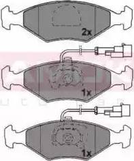 Kamoka JQ1011824 - Комплект спирачно феродо, дискови спирачки vvparts.bg