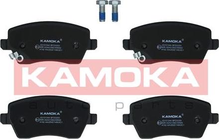 Kamoka JQ101344 - Комплект спирачно феродо, дискови спирачки vvparts.bg