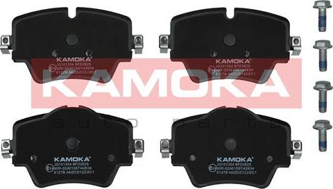 Kamoka JQ101354 - Комплект спирачно феродо, дискови спирачки vvparts.bg