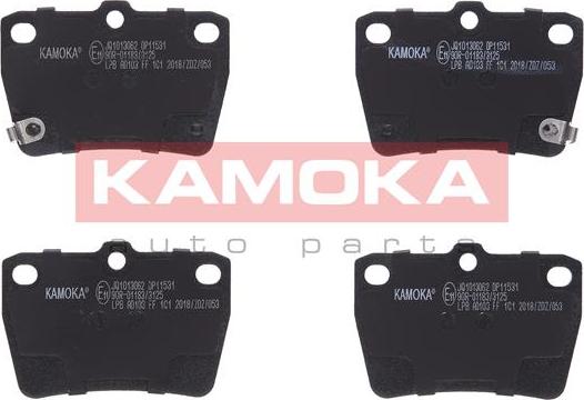 Kamoka JQ1013062 - Комплект спирачно феродо, дискови спирачки vvparts.bg
