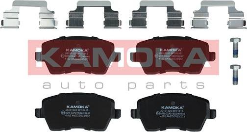 Kamoka JQ101320 - Комплект спирачно феродо, дискови спирачки vvparts.bg