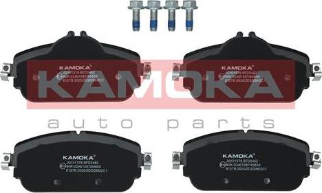 Kamoka JQ101376 - Комплект спирачно феродо, дискови спирачки vvparts.bg