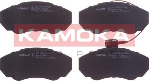 Kamoka JQ1012956 - Комплект спирачно феродо, дискови спирачки vvparts.bg