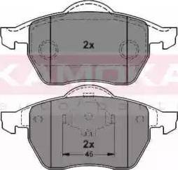 Kamoka JQ1012334 - Комплект спирачно феродо, дискови спирачки vvparts.bg