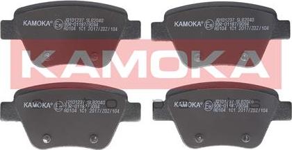Kamoka JQ101237 - Комплект спирачно феродо, дискови спирачки vvparts.bg
