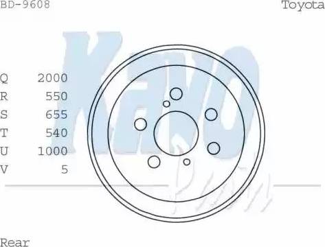 Kavo Parts BD-9608 - Спирачен барабан vvparts.bg