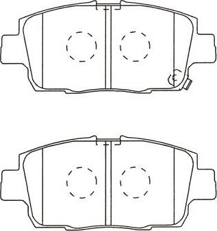 Kavo Parts BP-9144 - Комплект спирачно феродо, дискови спирачки vvparts.bg