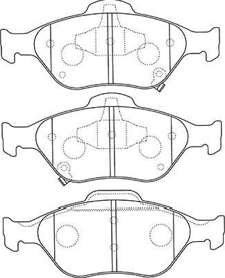 Kavo Parts BP-9109 - Комплект спирачно феродо, дискови спирачки vvparts.bg