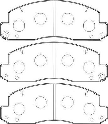 Kavo Parts BP-9106 - Комплект спирачно феродо, дискови спирачки vvparts.bg