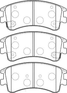 Kavo Parts BP-4551 - Комплект спирачно феродо, дискови спирачки vvparts.bg