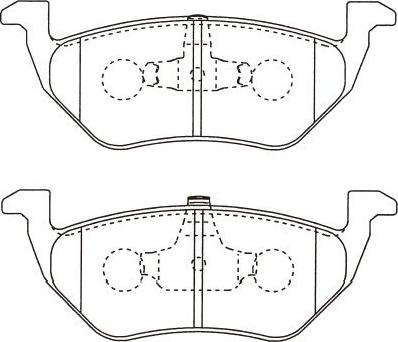 Kavo Parts BP-4578 - Комплект спирачно феродо, дискови спирачки vvparts.bg