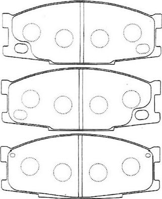 Kavo Parts BP-5549 - Комплект спирачно феродо, дискови спирачки vvparts.bg