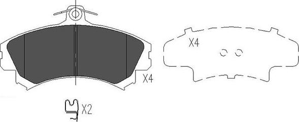 Kavo Parts KBP-5507 - Комплект спирачно феродо, дискови спирачки vvparts.bg