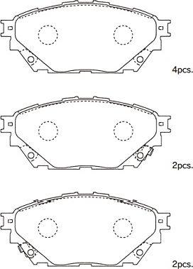 Kavo Parts KBP-5558 - Комплект спирачно феродо, дискови спирачки vvparts.bg