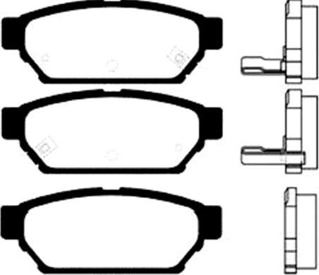 HITEC H 713 - Комплект спирачно феродо, дискови спирачки vvparts.bg