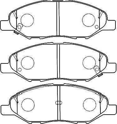 Kavo Parts BP-6599 - Комплект спирачно феродо, дискови спирачки vvparts.bg