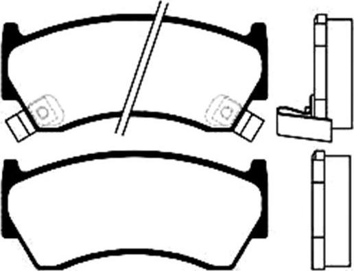 Akebono AF-P318S - Комплект спирачно феродо, дискови спирачки vvparts.bg