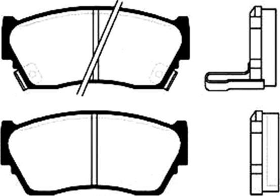 Sangsin Brake SP1106 - Комплект спирачно феродо, дискови спирачки vvparts.bg