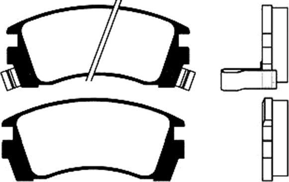 Eurobrake 5502222242 - Комплект спирачно феродо, дискови спирачки vvparts.bg