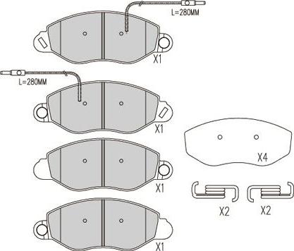 Kavo Parts BP-6614 - Комплект спирачно феродо, дискови спирачки vvparts.bg