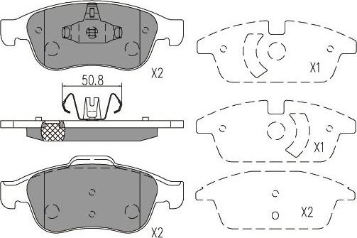 Kavo Parts BP-6639 - Комплект спирачно феродо, дискови спирачки vvparts.bg