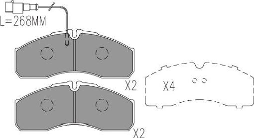 Kavo Parts BP-6625 - Комплект спирачно феродо, дискови спирачки vvparts.bg