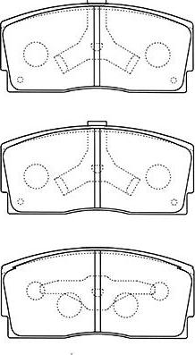 Kavo Parts BP-1517 - Комплект спирачно феродо, дискови спирачки vvparts.bg