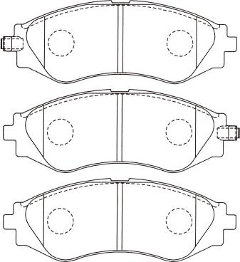 Kavo Parts BP-1003 - Комплект спирачно феродо, дискови спирачки vvparts.bg