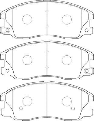 Kavo Parts BP-1012 - Комплект спирачно феродо, дискови спирачки vvparts.bg