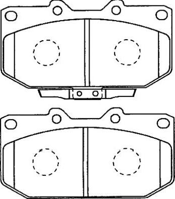 Kavo Parts BP-8016 - Комплект спирачно феродо, дискови спирачки vvparts.bg