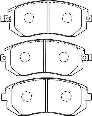 Kavo Parts BP-8017 - Комплект спирачно феродо, дискови спирачки vvparts.bg