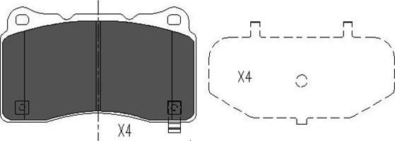 Kavo Parts BP-8025 - Комплект спирачно феродо, дискови спирачки vvparts.bg