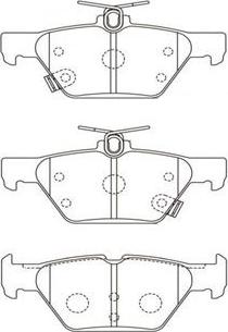 Kavo Parts BP-8026 - Комплект спирачно феродо, дискови спирачки vvparts.bg