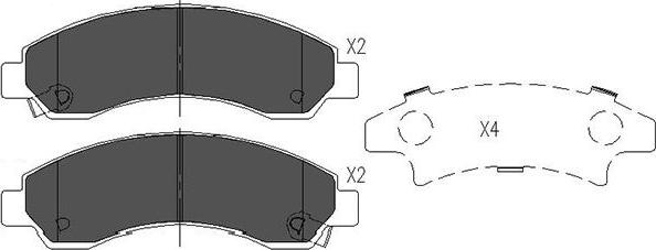 Kavo Parts KBP-3514 - Комплект спирачно феродо, дискови спирачки vvparts.bg