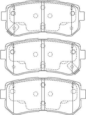 Kavo Parts BP-3046 - Комплект спирачно феродо, дискови спирачки vvparts.bg