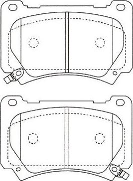 Kavo Parts BP-3053 - Комплект спирачно феродо, дискови спирачки vvparts.bg