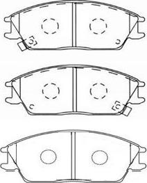 Kavo Parts BP-3004 - Комплект спирачно феродо, дискови спирачки vvparts.bg