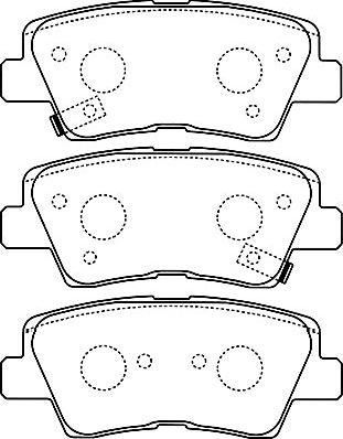 Kavo Parts BP-3034 - Комплект спирачно феродо, дискови спирачки vvparts.bg