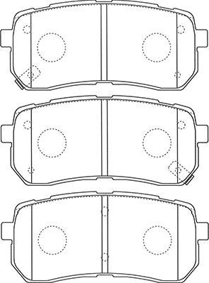 Kavo Parts BP-3036 - Комплект спирачно феродо, дискови спирачки vvparts.bg