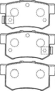 Kavo Parts BP-2043 - Комплект спирачно феродо, дискови спирачки vvparts.bg