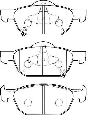 Kavo Parts BP-2056 - Комплект спирачно феродо, дискови спирачки vvparts.bg