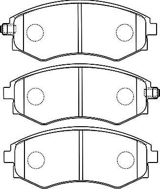 Kavo Parts BP-7504 - Комплект спирачно феродо, дискови спирачки vvparts.bg