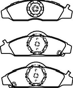 Pemebla P-721-1 - Комплект спирачно феродо, дискови спирачки vvparts.bg