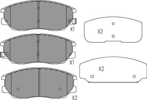 Kavo Parts BP-7506 - Комплект спирачно феродо, дискови спирачки vvparts.bg