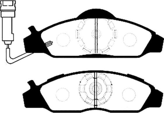 AD 2477RB - Комплект спирачно феродо, дискови спирачки vvparts.bg